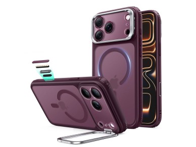 ESR Classic Hybrid Kickstand MagSafe case for iPhone 18 Pro Max / 17 Pro Max - dark cherry matte ESR Classic Hybrid Kickstand MagSafe case for iPhone 18 Pro Max / 17 Pro Max - dark cherry matte