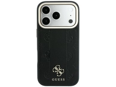 Capa Guess Stripe Peony 4G Logo MagSafe para iPhone 17 Pro / 18 Pro - Preta Capa Guess Stripe Peony 4G Logo MagSafe para iPhone 17 Pro / 18 Pro - Preta