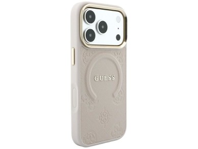 Capa Guess Saffiano Peony & Ring MagSafe para iPhone 17 Pro Max / 18 Pro Max - Rosa Capa Guess Saffiano Peony & Ring MagSafe para iPhone 17 Pro Max / 18 Pro Max - Rosa