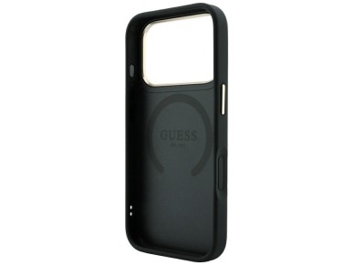 Capa Guess Saffiano Peony & Ring MagSafe para iPhone 17 Pro Max / 18 Pro Max - Preta Capa Guess Saffiano Peony & Ring MagSafe para iPhone 17 Pro Max / 18 Pro Max - Preta