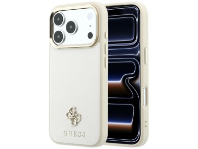 Guess Saffiano Small 4G & Classic Logo MagSafe case for iPhone 17 Pro Max / 18 Pro Max - beige Guess Saffiano Small 4G & Classic Logo MagSafe case for iPhone 17 Pro Max / 18 Pro Max - beige