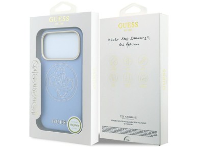 Guess Perforated 4G Gold Logo Magsafe Case for iPhone 18 Pro Max / 17 Pro Max - Light Blue Guess Perforated 4G Gold Logo Magsafe Case for iPhone 18 Pro Max / 17 Pro Max - Light Blue