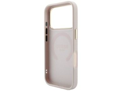 Capa Guess Saffiano Peony & Ring MagSafe para iPhone 17 Pro / 18 Pro - rosa Capa Guess Saffiano Peony & Ring MagSafe para iPhone 17 Pro / 18 Pro - rosa