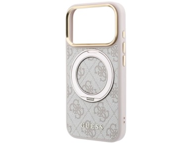 Capa Guess Ring Stand 360 4G Classic Logo MagSafe para iPhone 17 Pro Max / 18 Pro Max - Rosa Capa Guess Ring Stand 360 4G Classic Logo MagSafe para iPhone 17 Pro Max / 18 Pro Max - Rosa