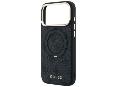 Guess Ring Stand 360 4G Classic Logo MagSafe Case for iPhone 17 Pro / 18 Pro - Black Guess Ring Stand 360 4G Classic Logo MagSafe Case for iPhone 17 Pro / 18 Pro - Black