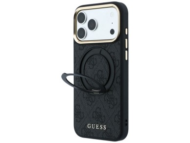 Guess Ring Stand 360 4G Classic Logo MagSafe Case for iPhone 17 Pro / 18 Pro - Black Guess Ring Stand 360 4G Classic Logo MagSafe Case for iPhone 17 Pro / 18 Pro - Black