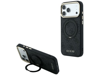 Guess Ring Stand 360 4G Classic Logo MagSafe Case for iPhone 17 Pro / 18 Pro - Black Guess Ring Stand 360 4G Classic Logo MagSafe Case for iPhone 17 Pro / 18 Pro - Black