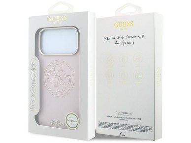 Guess Perforated 4G Gold Logo Magsafe Case for iPhone 17 Pro / 18 Pro - Pink Guess Perforated 4G Gold Logo Magsafe Case for iPhone 17 Pro / 18 Pro - Pink