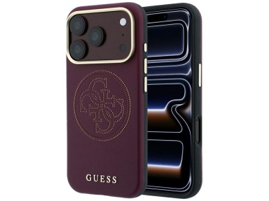 Guess Perforated 4G Gold Logo Magsafe Case for iPhone 18 Pro / 17 Pro - Burgundy Guess Perforated 4G Gold Logo Magsafe Case for iPhone 18 Pro / 17 Pro - Burgundy