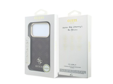 Guess Peony 4G Small Logo MagSafe Case for iPhone 17 Pro / 18 Pro - Burgundy Guess Peony 4G Small Logo MagSafe Case for iPhone 17 Pro / 18 Pro - Burgundy