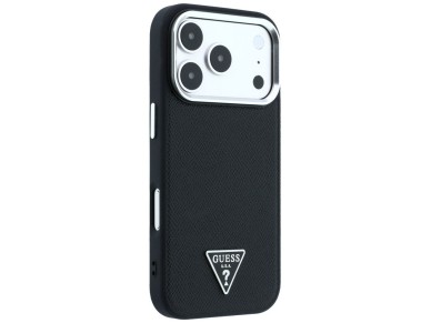 Funda Guess MagSafe con logotipo triangular texturizado para iPhone 17 Pro Max / 18 Pro Max - Negra Funda Guess MagSafe con logotipo triangular texturizado para iPhone 17 Pro Max / 18 Pro Max - Negra