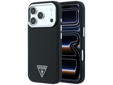 Funda Guess MagSafe con logotipo triangular texturizado para iPhone 17 Pro Max / 18 Pro Max - Negra Funda Guess MagSafe con logotipo triangular texturizado para iPhone 17 Pro Max / 18 Pro Max - Negra