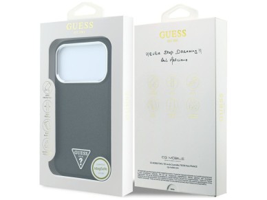 Funda Guess MagSafe con logotipo triangular texturizado para iPhone 17 Pro Max / 18 Pro Max - Negra Funda Guess MagSafe con logotipo triangular texturizado para iPhone 17 Pro Max / 18 Pro Max - Negra