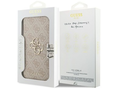 Guess Book 4G Metal Logo Case for iPhone 18 Pro Max / 17 Pro Max - Pink