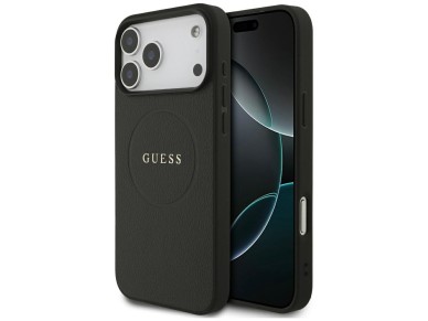 Guess Grained Gold Ring MagSafe Case for iPhone 18 Pro Max / 17 Pro Max - Black Guess Grained Gold Ring MagSafe Case for iPhone 18 Pro Max / 17 Pro Max - Black