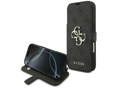 Guess Book 4G Metal Logo Case for iPhone 18 Pro / 17 Pro - Black Guess Book 4G Metal Logo Case for iPhone 18 Pro / 17 Pro - Black