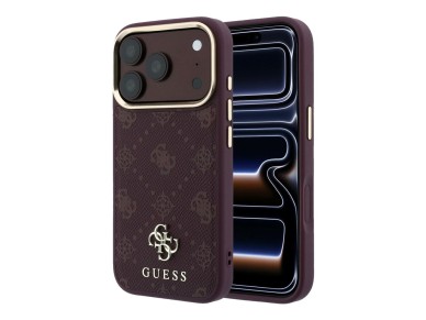 Guess Peony 4G Small Logo MagSafe Case for iPhone 17 Pro / 18 Pro - Burgundy Guess Peony 4G Small Logo MagSafe Case for iPhone 17 Pro / 18 Pro - Burgundy