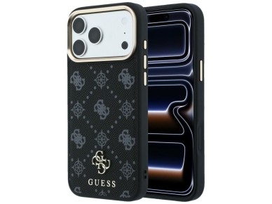 Guess Peony 4G Small Logo MagSafe Case for iPhone 17 Pro / 18 Pro - Black