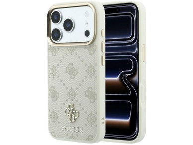 Guess Peony 4G Small Logo MagSafe case for iPhone 17 Pro / 18 Pro - beige