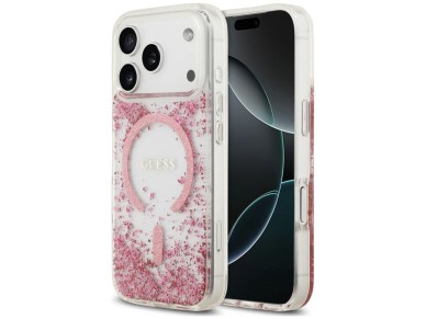 Guess Resin Bottom Glitter MagSafe Case for iPhone 18 Pro / 17 Pro - Pink Guess Resin Bottom Glitter MagSafe Case for iPhone 18 Pro / 17 Pro - Pink