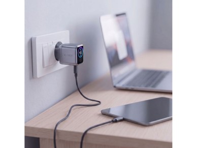 Tech-Protect PowerVision NC45W-GaN 1-Port PD 45W Wall Charger - Dark Gray Tech-Protect PowerVision NC45W-GaN 1-Port PD 45W Wall Charger - Dark Gray