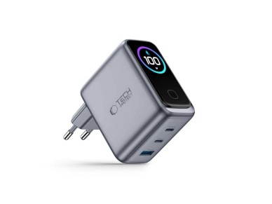 Tech-Protect PowerVision NC100W-GaN 3-Port PD 100W / QC3.0 Wall Charger - Dark Gray Tech-Protect PowerVision NC100W-GaN 3-Port PD 100W / QC3.0 Wall Charger - Dark Gray