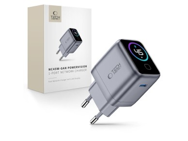 Tech-Protect PowerVision NC45W-GaN 1-Port PD 45W Wall Charger - Dark Gray Tech-Protect PowerVision NC45W-GaN 1-Port PD 45W Wall Charger - Dark Gray