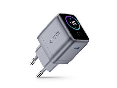 Tech-Protect PowerVision NC45W-GaN 1-Port PD 45W Wall Charger - Dark Gray Tech-Protect PowerVision NC45W-GaN 1-Port PD 45W Wall Charger - Dark Gray