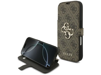 Guess Book 4G Metal Logo Case for iPhone 18 Pro / 17 Pro - Brown Guess Book 4G Metal Logo Case for iPhone 18 Pro / 17 Pro - Brown