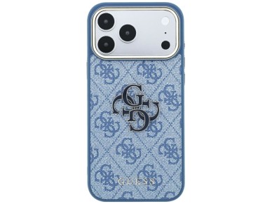 Capa Guess 4G com logo grande em resina para iPhone 17 Pro Max / 18 Pro Max - Azul Claro