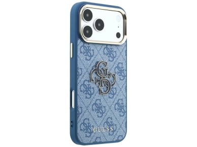 Funda Guess 4G con logo grande de resina para iPhone 17 Pro Max / 18 Pro Max - Azul claro