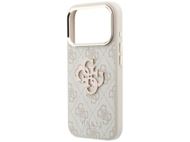 Capa Guess 4G com logo grande em resina para iPhone 17 Pro Max / 18 Pro Max - Rosa Capa Guess 4G com logo grande em resina para iPhone 17 Pro Max / 18 Pro Max - Rosa