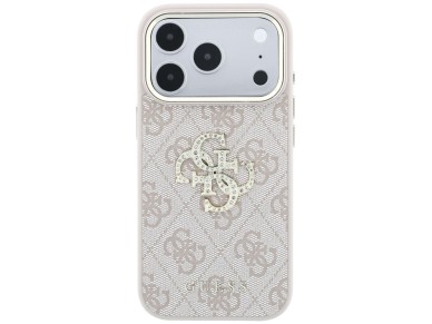 Guess 4G & Big Strass Logo Case for iPhone 17 Pro / 18 Pro - Pink Guess 4G & Big Strass Logo Case for iPhone 17 Pro / 18 Pro - Pink