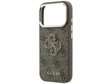 Funda Guess 4G con logo grande de resina para iPhone 17 Pro Max / 18 Pro Max - Marr�n