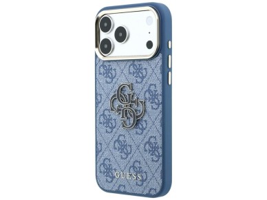 Funda Guess 4G con logo grande de resina para iPhone 17 Pro / 18 Pro - Azul claro