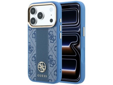 Guess 4G with Stripe Round and Classic Logos MagSafe Case for iPhone 17 Pro / 18 Pro - Blue