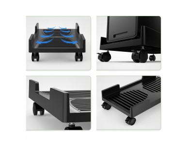 Suporte para computador Orico CPB3 com rodas, capacidade de carga de 20 kg - preto