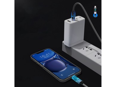 Orico LDC2L USB-C to Lightning PD 29W Cable with LED Display 480Mbps 2m - Black