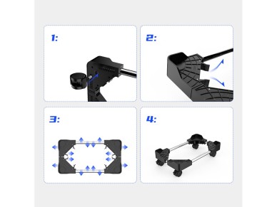 Suporte para computador ajust�vel Orico CPB4 com rodas - Preto