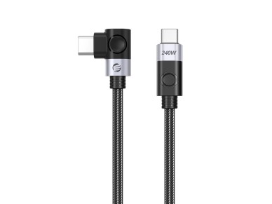 Cabo Orico CW240 USB-C para USB-C PD 240W de 2m com design angular - Preto Cabo Orico CW240 USB-C para USB-C PD 240W de 2m com design angular - Preto