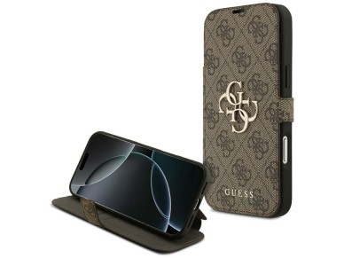 Guess Book 4G Metal Logo Case for iPhone 18 Pro Max / 17 Pro Max - Brown Guess Book 4G Metal Logo Case for iPhone 18 Pro Max / 17 Pro Max - Brown