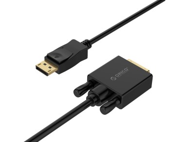 Orico XD-DTD DisplayPort to DVI 4K Cable 1m - Black Orico XD-DTD DisplayPort to DVI 4K Cable 1m - Black