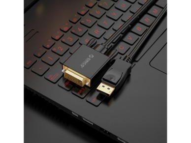 Orico XD-DTD DisplayPort to DVI 4K Cable 1m - Black Orico XD-DTD DisplayPort to DVI 4K Cable 1m - Black