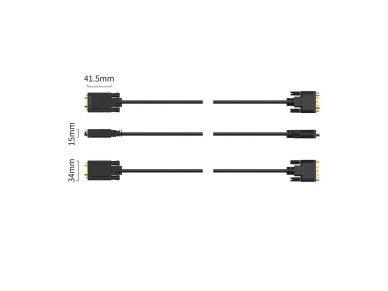 Cabo Orico XD-DITV DVI 24+1 VGA Full HD, adaptador de 5 m - preto