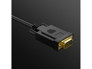 Cabo Orico XD-DITV DVI 24+1 VGA Full HD, adaptador de 5 m - preto