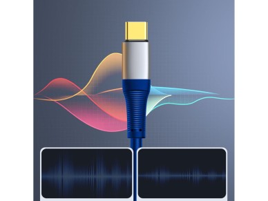 Cable de audio Orico AXC-02 USB-C a jack de 3,5 mm, 20 cm - azul