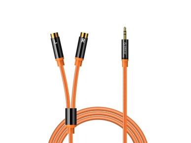 Cable de audio Orico AXRF mini jack de 3,5 mm a 2x RCA hembra de 3 m - naranja Cable de audio Orico AXRF mini jack de 3,5 mm a 2x RCA hembra de 3 m - naranja