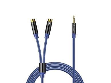 Cable de audio Orico AXRF mini jack de 3,5 mm a 2x RCA hembra de 2 m - azul Cable de audio Orico AXRF mini jack de 3,5 mm a 2x RCA hembra de 2 m - azul