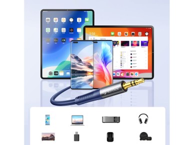 Cabo de �udio Orico AXRF mini jack de 3,5 mm para 2x RCA f�mea 1,5 m - azul