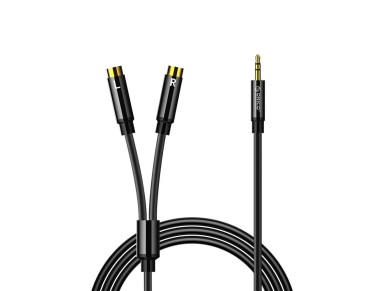 Orico AXRF audio cable mini jack 3.5 mm to 2x RCA female 5 m - black Orico AXRF audio cable mini jack 3.5 mm to 2x RCA female 5 m - black